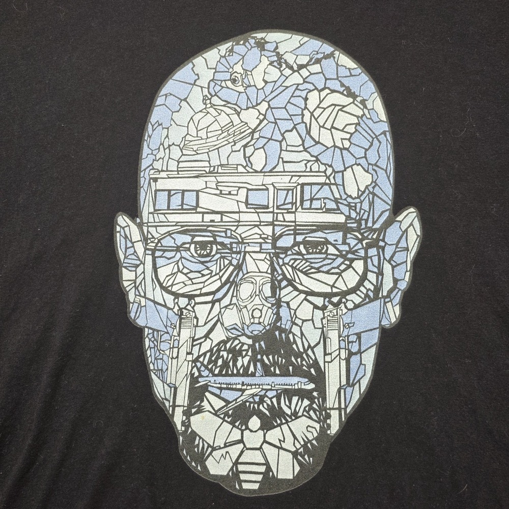 Breaking Bad Walter White Mosaic Graphic T-Shirt Men's XL Black American Apparel